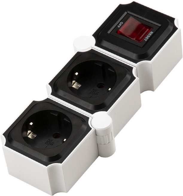 테트리스 고용량 디자인 절전 멀티탭 2구 화이트 + 블랙, 10m, 화이트+블랙, 1개