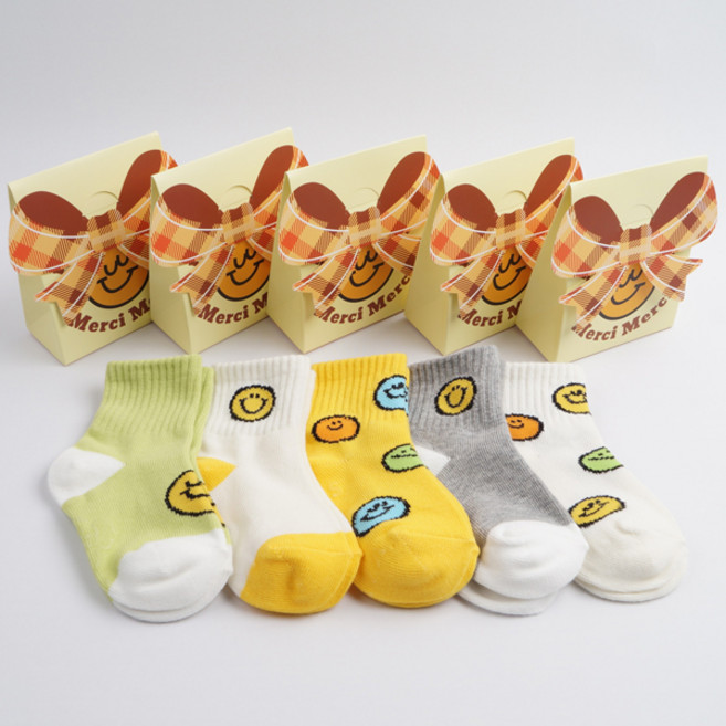 비바세븐 아동용 하모니 미끄럼방지 양말 5족 선물세트