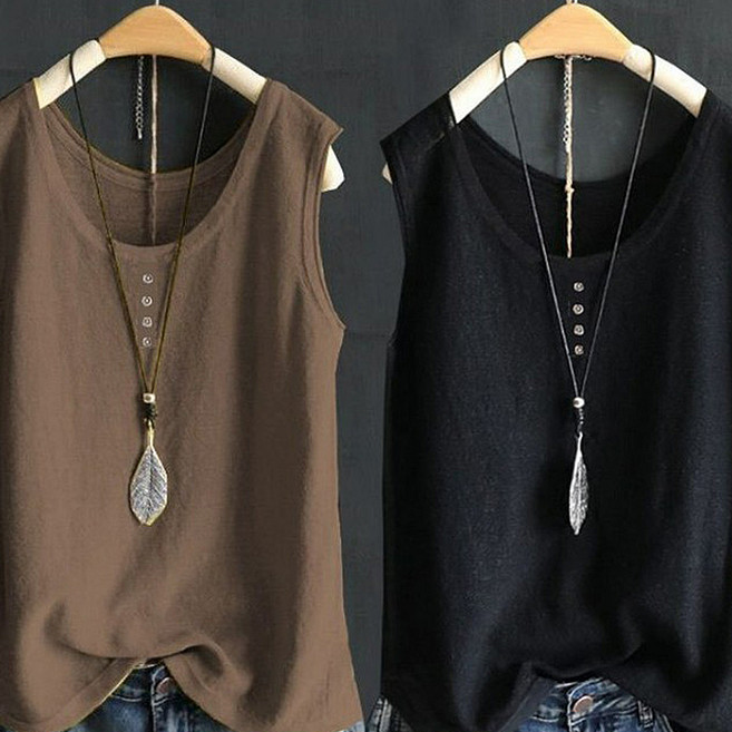 엘쏘 여성용 여름 U넥 나시 2종 세트