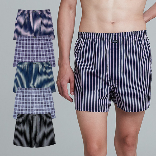 보디가드 남성용 순면 트렁크 팬티 5종 세트