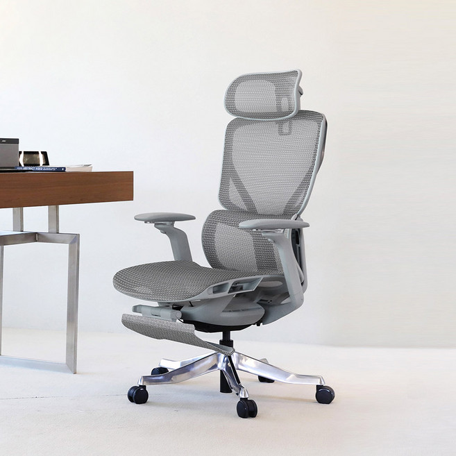 린백 컴퓨터 사무실 메쉬 회전 의자 LB255H, 그레이