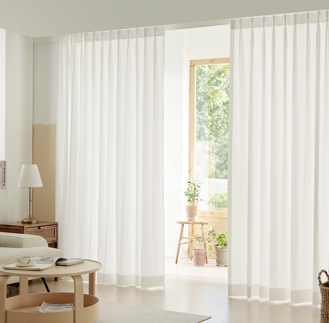 홈인홈 2.2배 나비주름 울쉬폰 툭툭 커튼 2p 세트