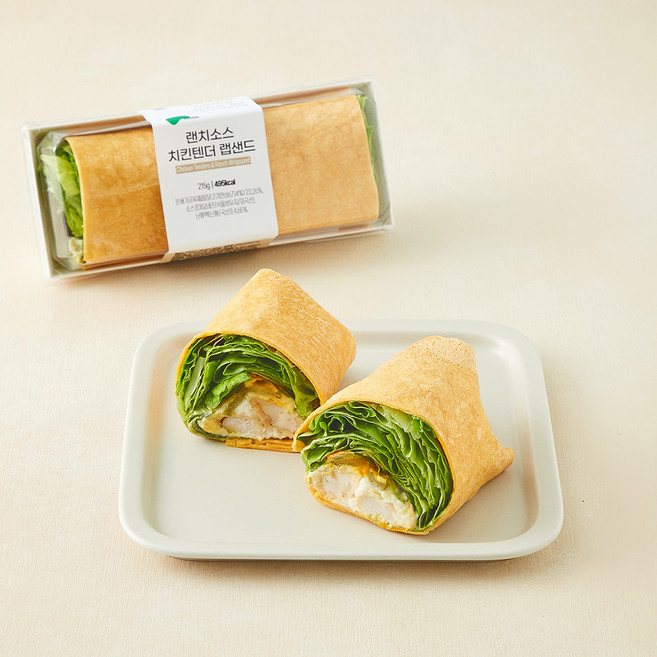 프레밀 랜치소스 치킨텐더 랩샌드, 215g, 1개