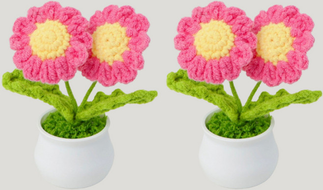 Allode 納骨塔人造花 2入, 12 雙色玫瑰雛菊