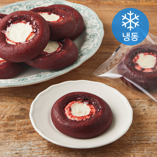 더블스윗 레드벨벳 크림치즈 르뱅쿠키 (냉동), 100g, 1개입, 8개