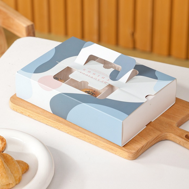 이홈베이킹 손잡이 슬리브상자 직사각 상자 6구, 라이트블루, 5개