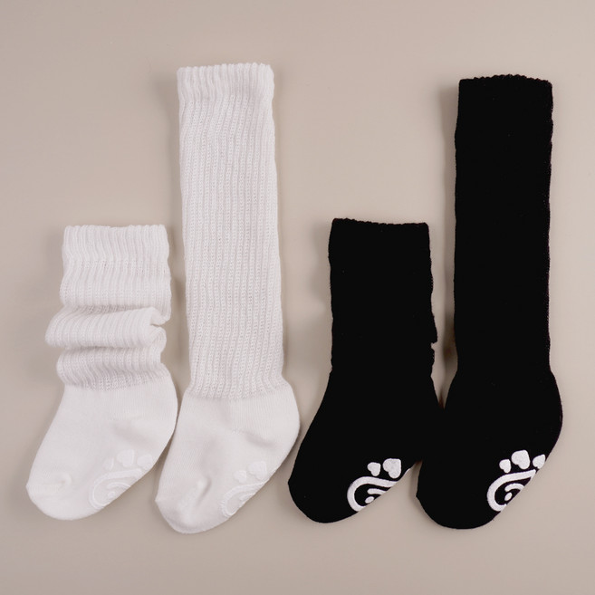 비바세븐 신생아용 마들렌 레그 워머 미끄럼방지 아기 양말 2켤레 세트