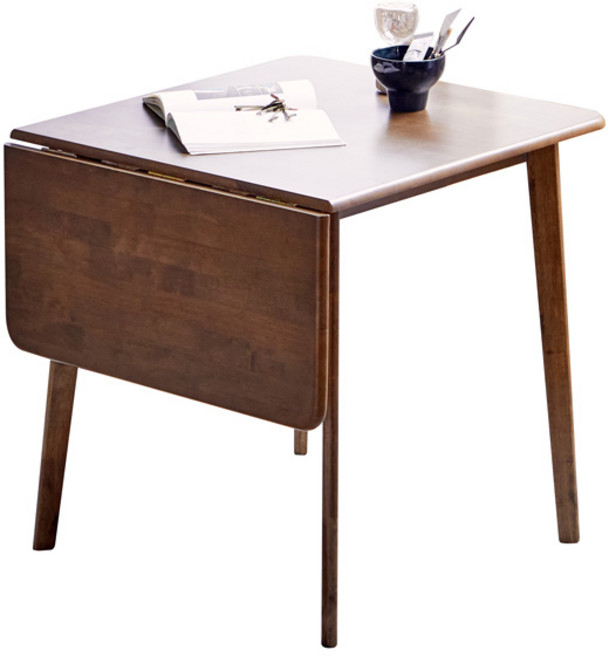 베스트리빙 드롭리프 사각 확장형 테이블, 월넛, 4인용