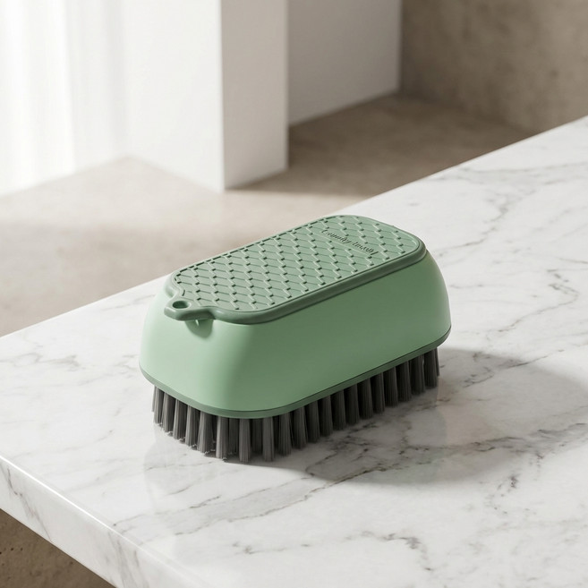 몰투데이 한번에클린 운동화 욕실 청소 솔 브러쉬, 그린, 1개