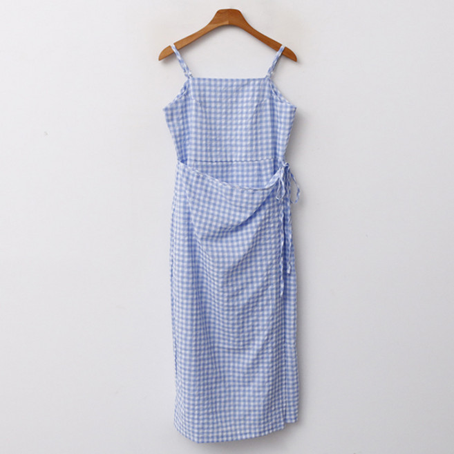 엔비룩 체키랩 끈 원피스