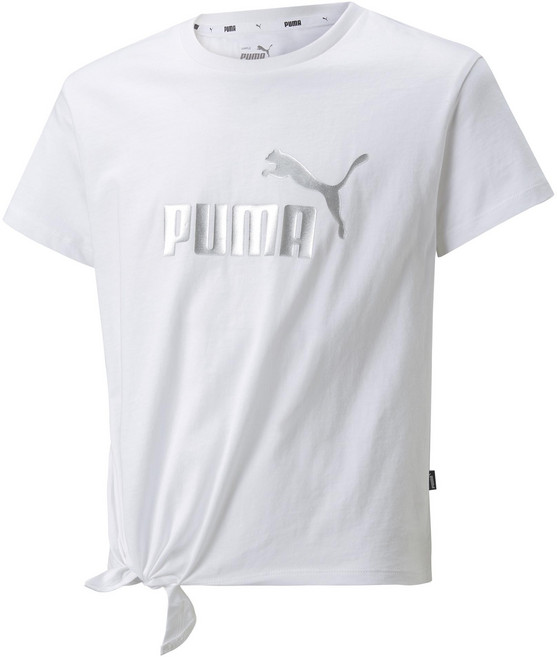 PUMA 青少年 Essential+ Logo 綁結 T恤 G_ESS+ LOGO KNOTTED TEE G_白色_84968902