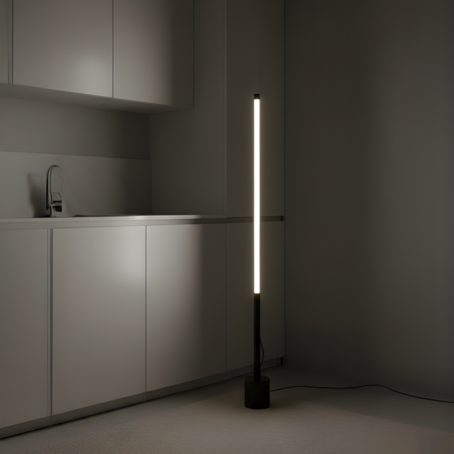 LENA ENERGY 現代LED纖薄落地長燈, 黑色