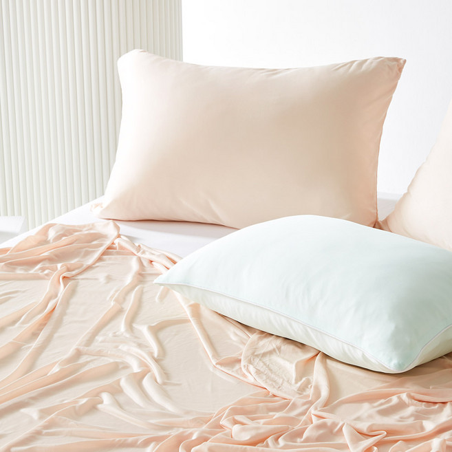 La Pomme So cool素色涼感毯, 蜜桃粉