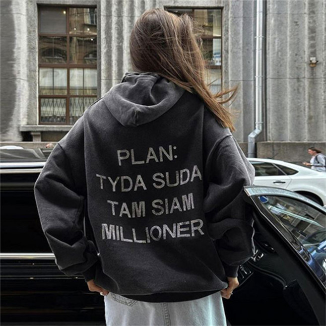 Fashion Flow 女款重點字母Oversize連帽T恤