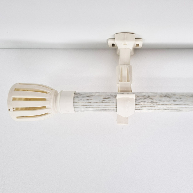 지나송 커튼봉 6p + 조절브라켓 3p 세트, 아이보리