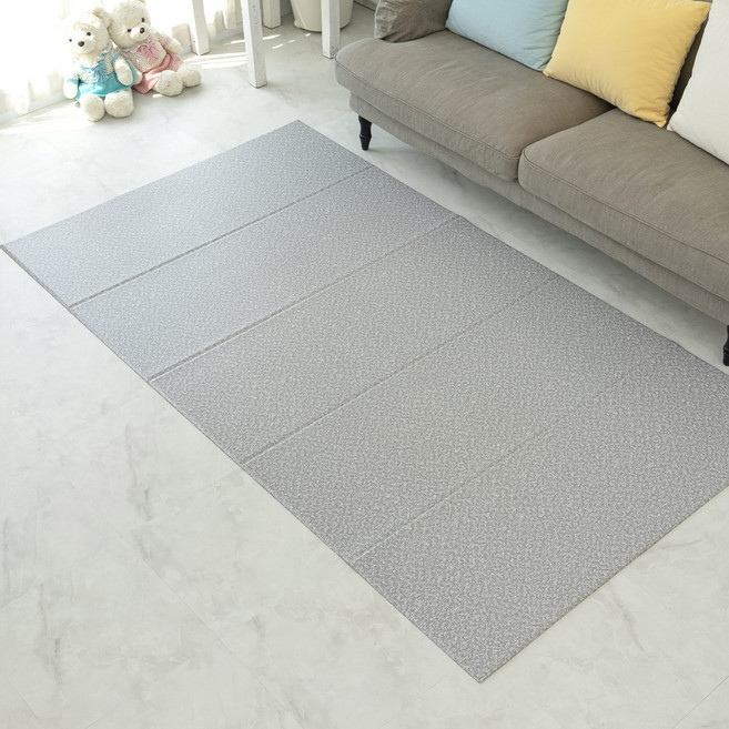 삼바텍 9T 양면 폴딩형 다용도 놀이방매트, 양탄자 그레이