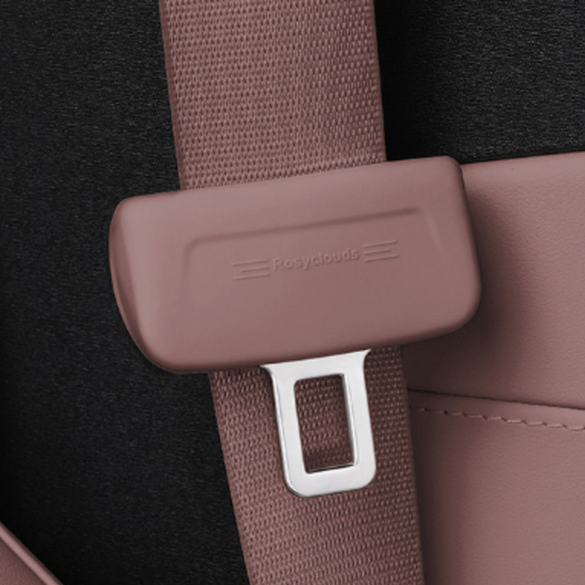 오토크루 자동차 안전벨트 실리콘 커버, 4개, 브라운