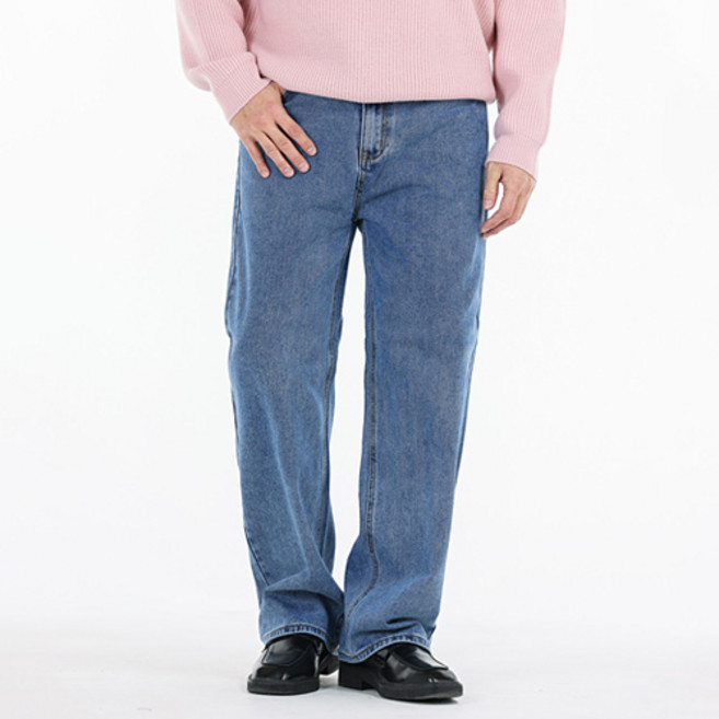 빅이지 남성용 스탠다드 와이드 데님팬츠 4컬러