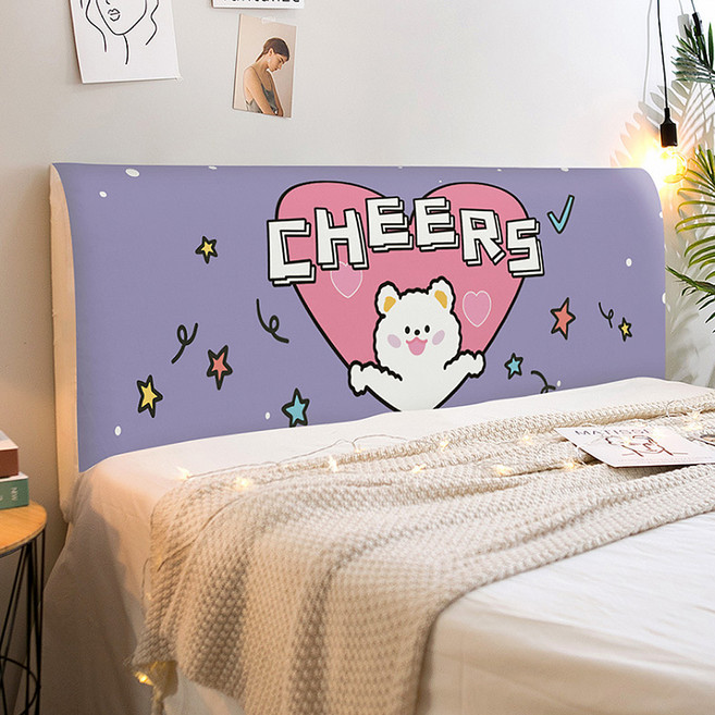 마켓에이 러블리 데코 침대헤드커버, 치얼스, 1개