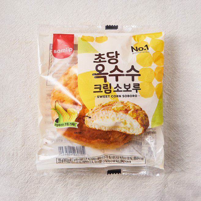 삼립 초당옥수수 크림소보루, 105g, 1개입, 1개