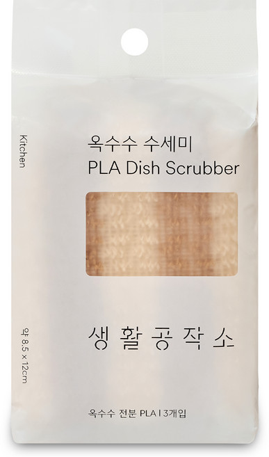 생활공작소 옥수수 수세미, 3개입, 1개