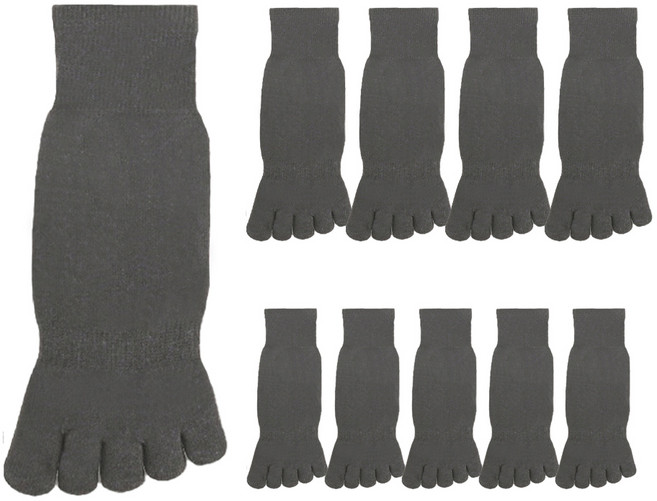 QDA 남성용 사계절 단목 발가락 양말 10p