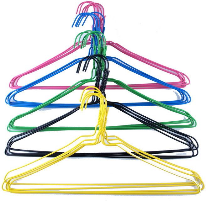 코디스 세탁소 옷걸이 5종 x 10p, 노랑, 검정, 녹색, 파랑, 분홍, 1세트