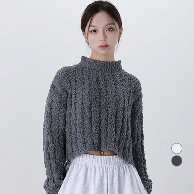 어썸어라운드 여성용 팝콘 소프트 라운드 니트 AA50401