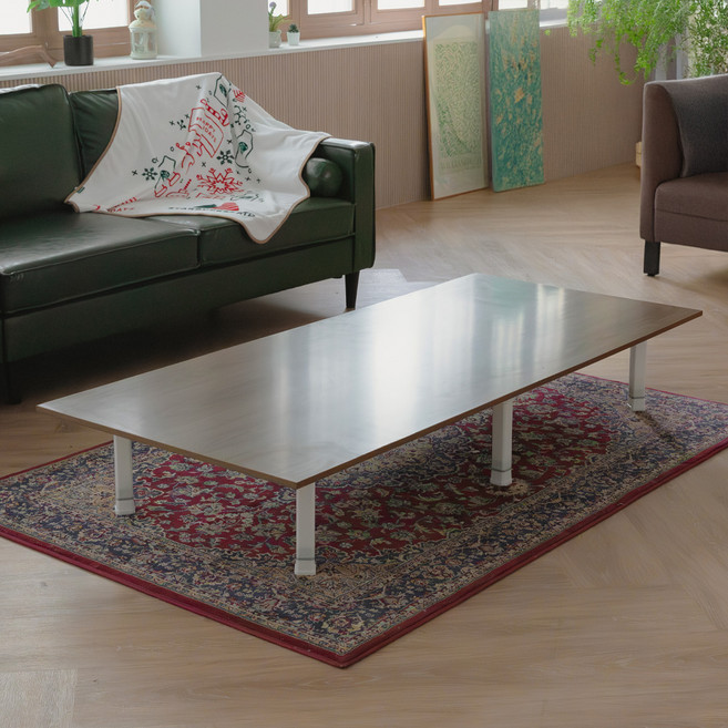 스토리퍼니쳐 국내제조 4단 높이조절 LPM 노르드 다이닝 테이블 고객직접설치, 내추럴오크