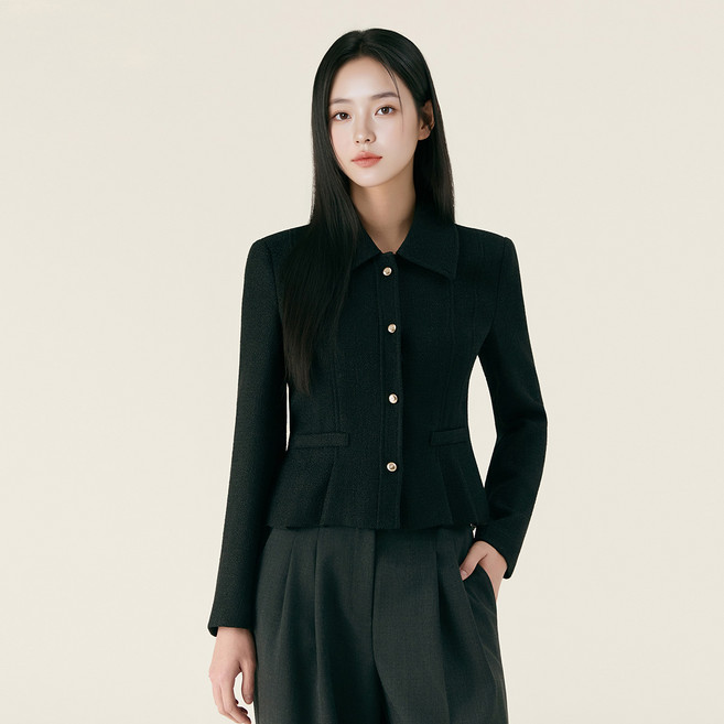 Roem 女款百褶粗花呢外套