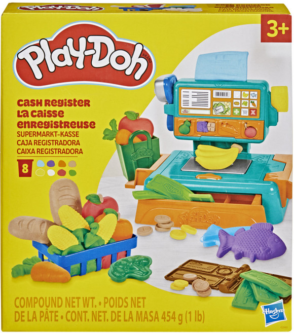 Hasbro 孩之寶 Play-Doh 培樂多 收銀機遊戲組, 混合顏色, 454g, 1個