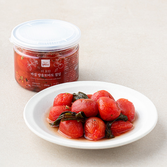 바른씨 더 효탄 바질 방울토마토 절임, 200g, 1개