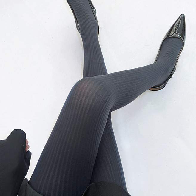 더시럽 여성용 애티쿠스 세로 스트라이프 컬러 팬티 스타킹