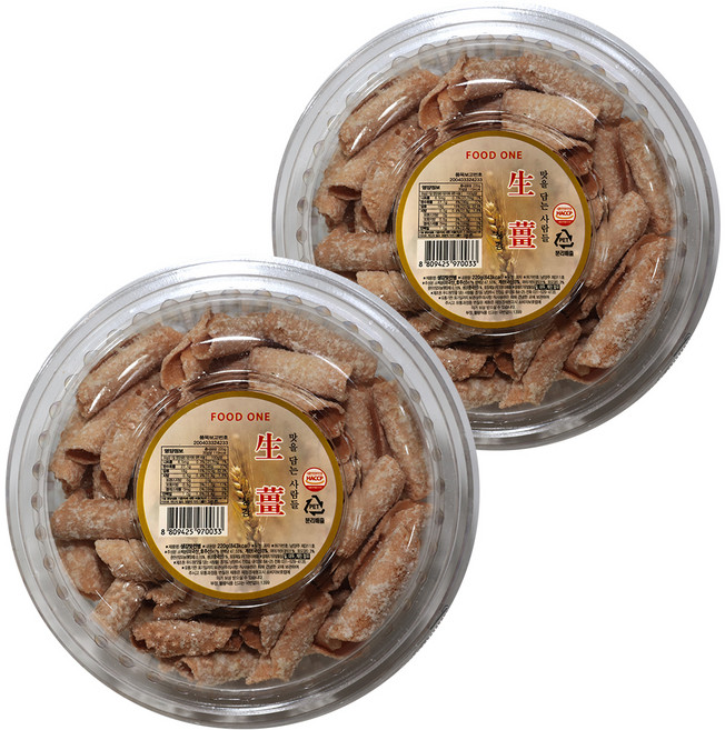 푸드원 맛을 담는 사람들 생강맛 전병, 220g, 2개