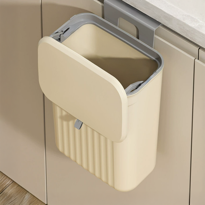 올릭 키친 걸이형 싱크대 휴지통 + 싱크대 홀더 + 벽걸이 홀더 세트, 베이지