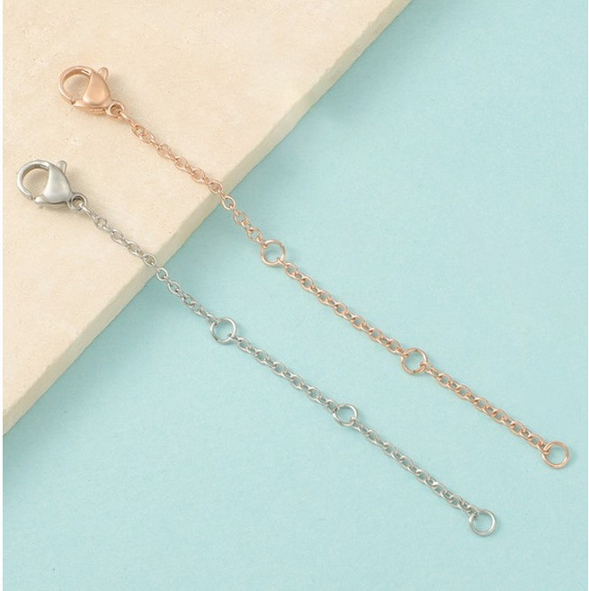 비아워게스트 여성용 써지컬스틸 목걸이 팔찌 발찌 3단 연장체인