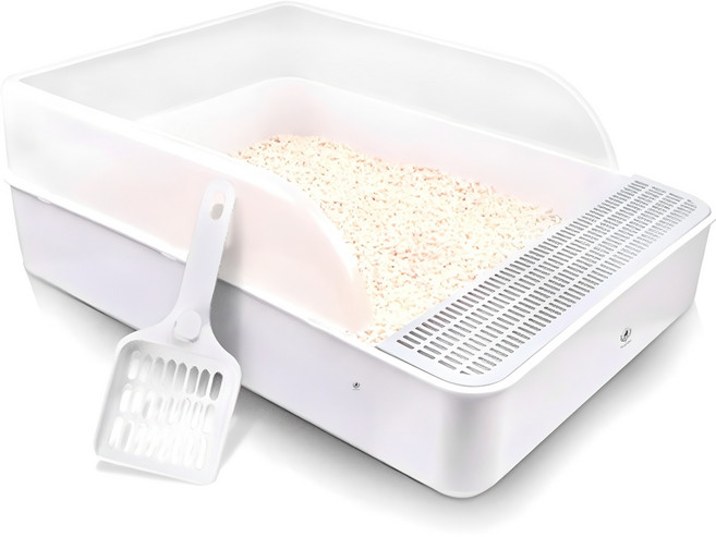 DING DONG PET 貓咪貝塔貓砂盆, 1組, 白色