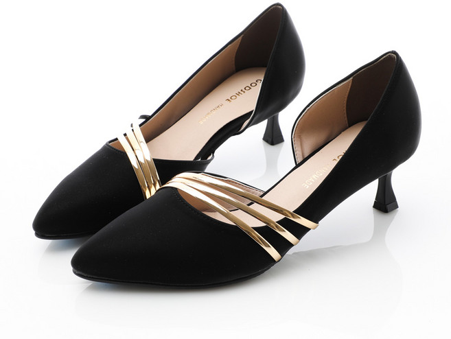 갓슈 트리플 골든 인사이드 오픈 미들힐 5cm