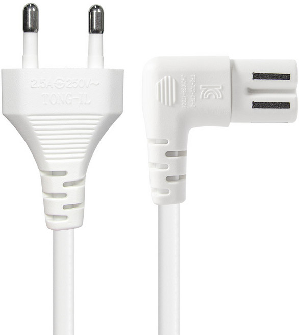 솔탑 국산 AC 8자 꺽임 코드 전원 플러그 파워케이블 화이트 SOLTOP-037, 5m, 1개