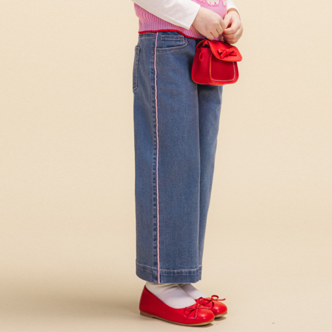 아이러브제이 여아용 N 슬린 와이드 팬츠