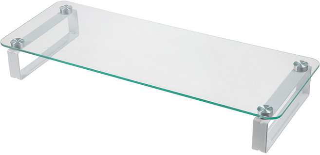 Home Planet 強化玻璃螢幕增高架, 透明色, 1個