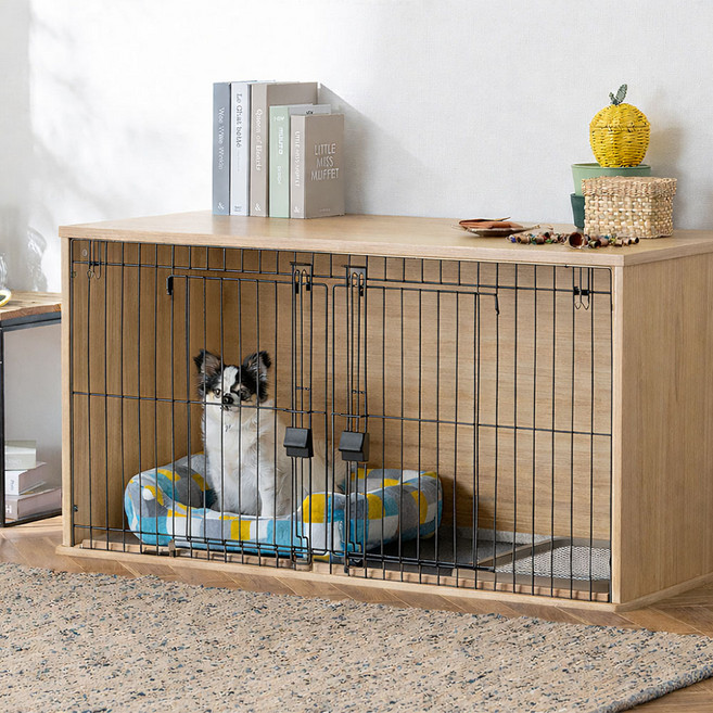 아이리스 강아지 퍼니처 펫 철장 NFPC-1200, 내추럴, 1개