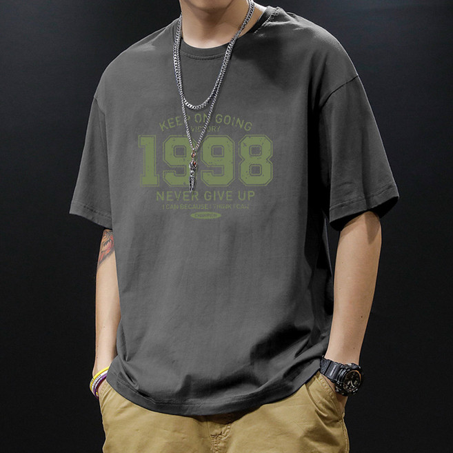 맨인모드 남성용 1998 오버핏 반팔 티셔츠 D0066