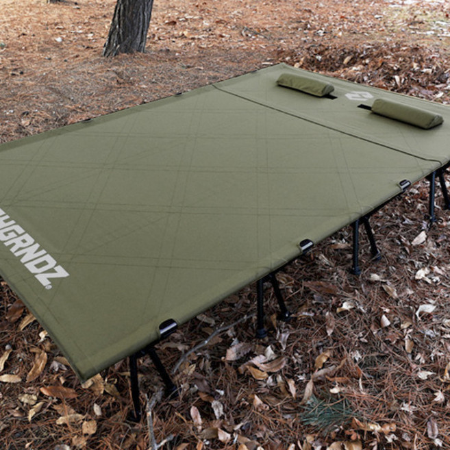 하이그라운즈 빅 루미 와이드 코트 경량 2인용 야전 침대, 카키