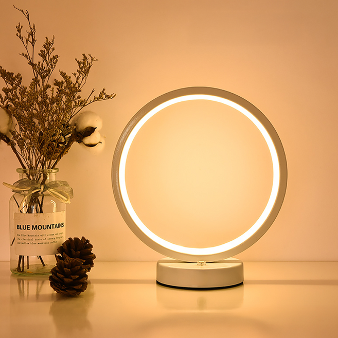 레나에너지 LED 인테리어 조명 라운드 링 무드등, 화이트