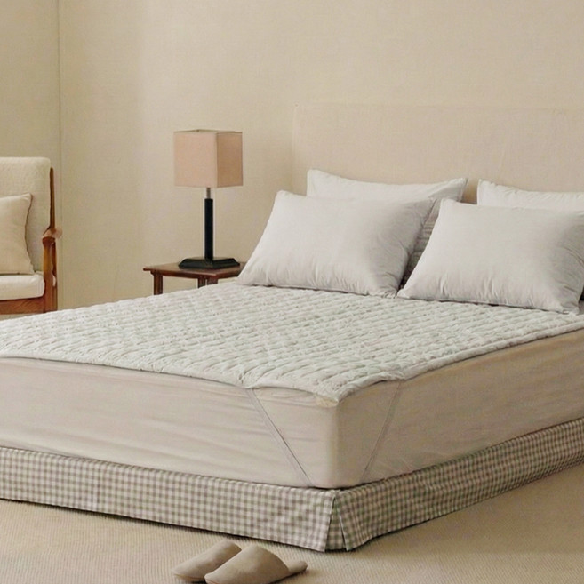 지베딩 국내 제조 컬러풀 침대패드 겸 카페트, 그레이