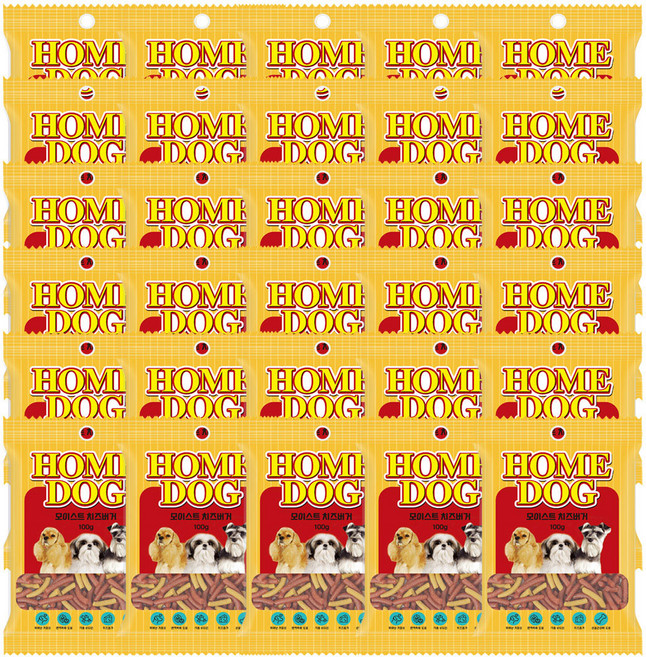 홈도그 강아지간식 모이스트 소프트버거, 치즈, 100g, 30개