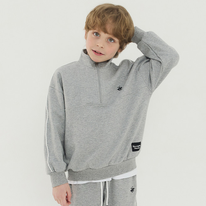 BEVERLY HILLS POLO CLUB 比佛利保羅 兒童半拉鍊大學T