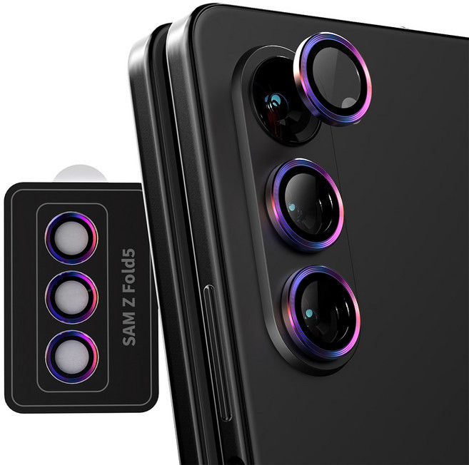 구스페리 메탈링 카메라 강화유리 개별 렌즈 액정 보호 필름 세트 오로라, 1세트