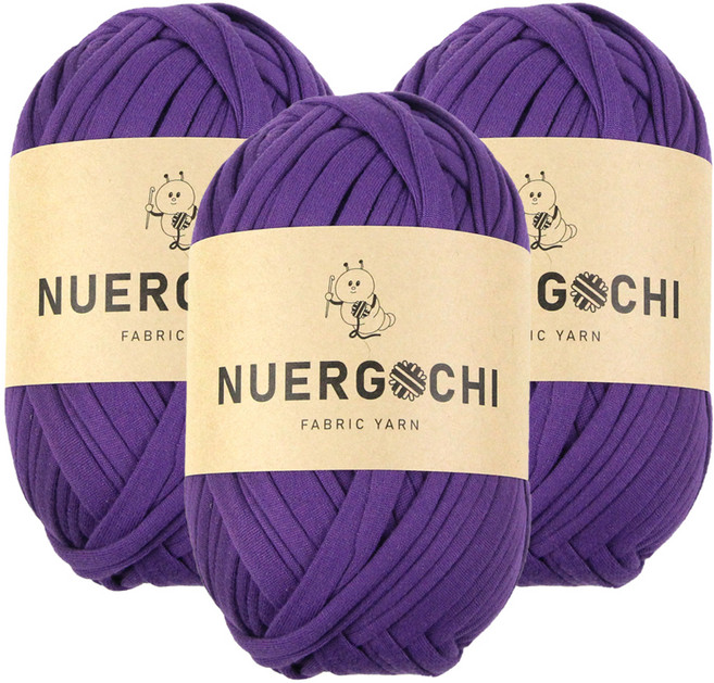 JSTrading 누에르고치 패브릭 얀 뜨개실 100g, 26 퍼플, 3개